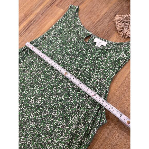 J. Jill Floral Print Green Maxi Dress - Size Small petite - Peasant, Bohemian - Picture 8 of 12